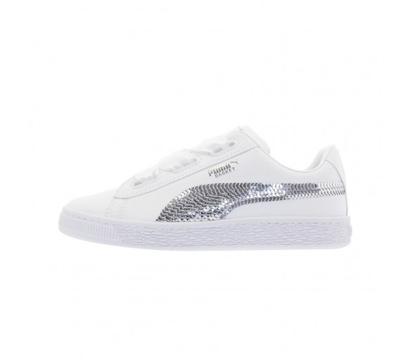 puma basket heart bling
